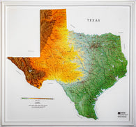 Buy map Texas Raised Relief Map, Raven Style