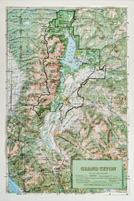 Buy map Grand Teton National Park Raised Relied Map