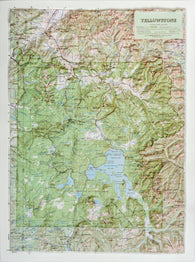 Buy map Yellowstone National Park Raised Relief Map