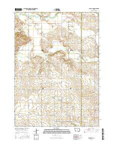 Ackley NE Iowa Current topographic map, 1:24000 scale, 7.5 X 7.5 Minute, Year 2015