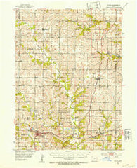 Afton Iowa Historical topographic map, 1:62500 scale, 15 X 15 Minute, Year 1951