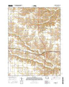 Ainsworth Iowa Current topographic map, 1:24000 scale, 7.5 X 7.5 Minute, Year 2015