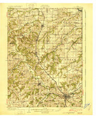 Albia Iowa Historical topographic map, 1:62500 scale, 15 X 15 Minute, Year 1929