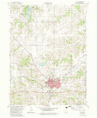 Albia Iowa Historical topographic map, 1:24000 scale, 7.5 X 7.5 Minute, Year 1982
