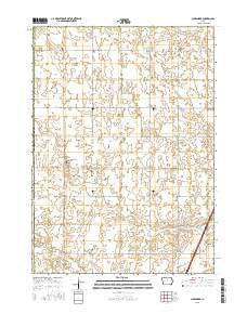Alexander Iowa Current topographic map, 1:24000 scale, 7.5 X 7.5 Minute, Year 2015