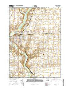 Algona Iowa Current topographic map, 1:24000 scale, 7.5 X 7.5 Minute, Year 2015