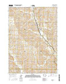 Alvord Iowa Current topographic map, 1:24000 scale, 7.5 X 7.5 Minute, Year 2015