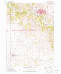 Anamosa Iowa Historical topographic map, 1:24000 scale, 7.5 X 7.5 Minute, Year 1973