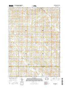 Arlington Iowa Current topographic map, 1:24000 scale, 7.5 X 7.5 Minute, Year 2015
