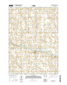 Armstrong SE Iowa Current topographic map, 1:24000 scale, 7.5 X 7.5 Minute, Year 2015