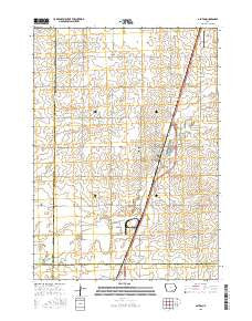 Ashton Iowa Current topographic map, 1:24000 scale, 7.5 X 7.5 Minute, Year 2015