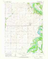 Atalissa Iowa Historical topographic map, 1:24000 scale, 7.5 X 7.5 Minute, Year 1965