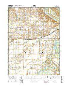 Atalissa Iowa Current topographic map, 1:24000 scale, 7.5 X 7.5 Minute, Year 2015