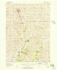 Audubon Iowa Historical topographic map, 1:62500 scale, 15 X 15 Minute, Year 1957