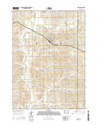Aurelia Iowa Current topographic map, 1:24000 scale, 7.5 X 7.5 Minute, Year 2015