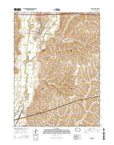 Avoca Iowa Current topographic map, 1:24000 scale, 7.5 X 7.5 Minute, Year 2015