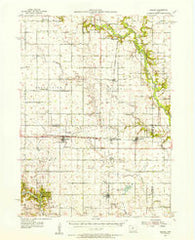 Bagley Iowa Historical topographic map, 1:62500 scale, 15 X 15 Minute, Year 1954