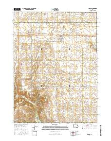 Bagley Iowa Current topographic map, 1:24000 scale, 7.5 X 7.5 Minute, Year 2015