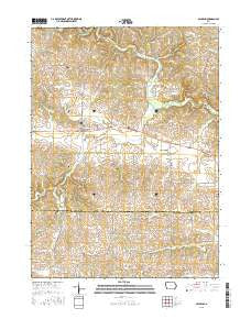 Baldwin Iowa Current topographic map, 1:24000 scale, 7.5 X 7.5 Minute, Year 2015
