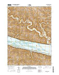 Balltown Iowa Current topographic map, 1:24000 scale, 7.5 X 7.5 Minute, Year 2015