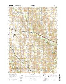 Bassett Iowa Current topographic map, 1:24000 scale, 7.5 X 7.5 Minute, Year 2015