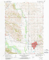 Belle Plaine Iowa Historical topographic map, 1:24000 scale, 7.5 X 7.5 Minute, Year 1968