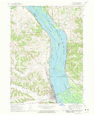 Bellevue Iowa Historical topographic map, 1:24000 scale, 7.5 X 7.5 Minute, Year 1968
