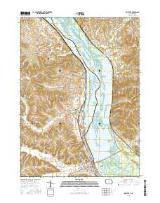 Bellevue Iowa Current topographic map, 1:24000 scale, 7.5 X 7.5 Minute, Year 2015