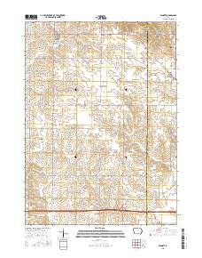 Bennett Iowa Current topographic map, 1:24000 scale, 7.5 X 7.5 Minute, Year 2015