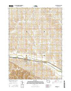 Blairstown Iowa Current topographic map, 1:24000 scale, 7.5 X 7.5 Minute, Year 2015