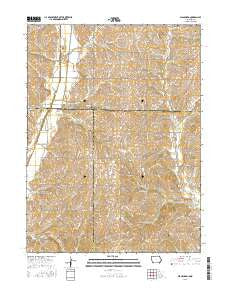 Blanchard Iowa Current topographic map, 1:24000 scale, 7.5 X 7.5 Minute, Year 2015