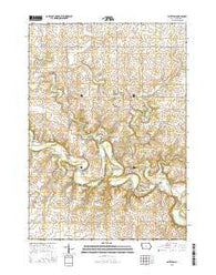 Bluffton Iowa Current topographic map, 1:24000 scale, 7.5 X 7.5 Minute, Year 2015