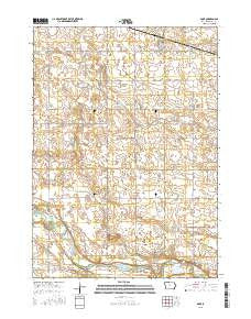 Bode Iowa Current topographic map, 1:24000 scale, 7.5 X 7.5 Minute, Year 2015