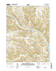Bonaparte Iowa Current topographic map, 1:24000 scale, 7.5 X 7.5 Minute, Year 2015