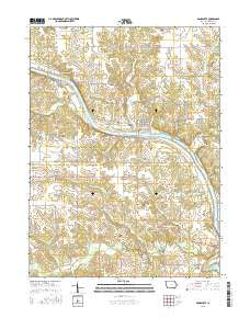 Bonaparte Iowa Current topographic map, 1:24000 scale, 7.5 X 7.5 Minute, Year 2015