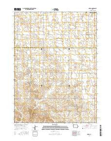 Breda Iowa Current topographic map, 1:24000 scale, 7.5 X 7.5 Minute, Year 2015