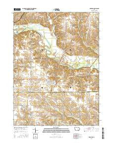 Brighton Iowa Current topographic map, 1:24000 scale, 7.5 X 7.5 Minute, Year 2015