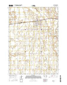 Britt Iowa Current topographic map, 1:24000 scale, 7.5 X 7.5 Minute, Year 2015