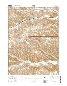 Brooklyn Iowa Current topographic map, 1:24000 scale, 7.5 X 7.5 Minute, Year 2015