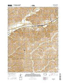 Brooks Iowa Current topographic map, 1:24000 scale, 7.5 X 7.5 Minute, Year 2015