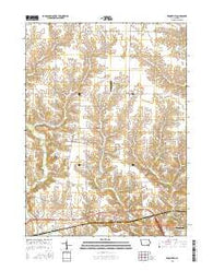 Brookville Iowa Current topographic map, 1:24000 scale, 7.5 X 7.5 Minute, Year 2015