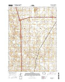 Burchinal Iowa Current topographic map, 1:24000 scale, 7.5 X 7.5 Minute, Year 2015