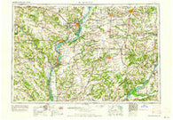 Burlington Iowa Historical topographic map, 1:250000 scale, 1 X 2 Degree, Year 1963