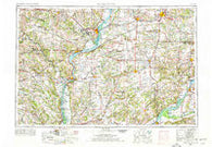 Burlington Iowa Historical topographic map, 1:250000 scale, 1 X 2 Degree, Year 1958