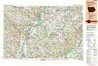 Burlington Iowa Historical topographic map, 1:250000 scale, 1 X 2 Degree, Year 1990