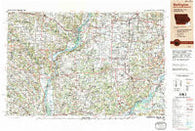 Burlington Iowa Historical topographic map, 1:250000 scale, 1 X 2 Degree, Year 1990