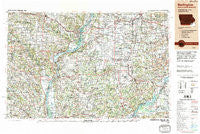 Burlington Iowa Historical topographic map, 1:250000 scale, 1 X 2 Degree, Year 1990