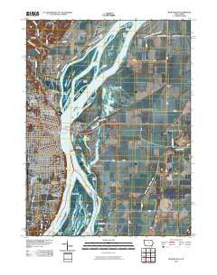 Burlington Iowa Historical topographic map, 1:24000 scale, 7.5 X 7.5 Minute, Year 2010