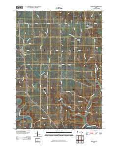 Burr Oak Iowa Historical topographic map, 1:24000 scale, 7.5 X 7.5 Minute, Year 2010