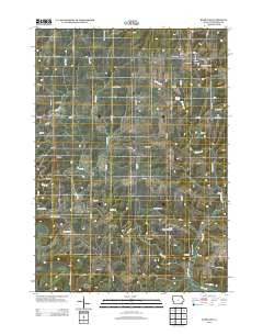 Burr Oak Iowa Historical topographic map, 1:24000 scale, 7.5 X 7.5 Minute, Year 2013